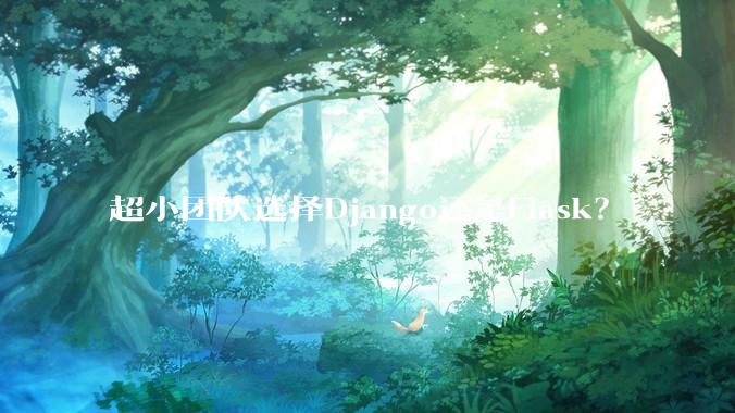 超小团队选择Django还是Flask？